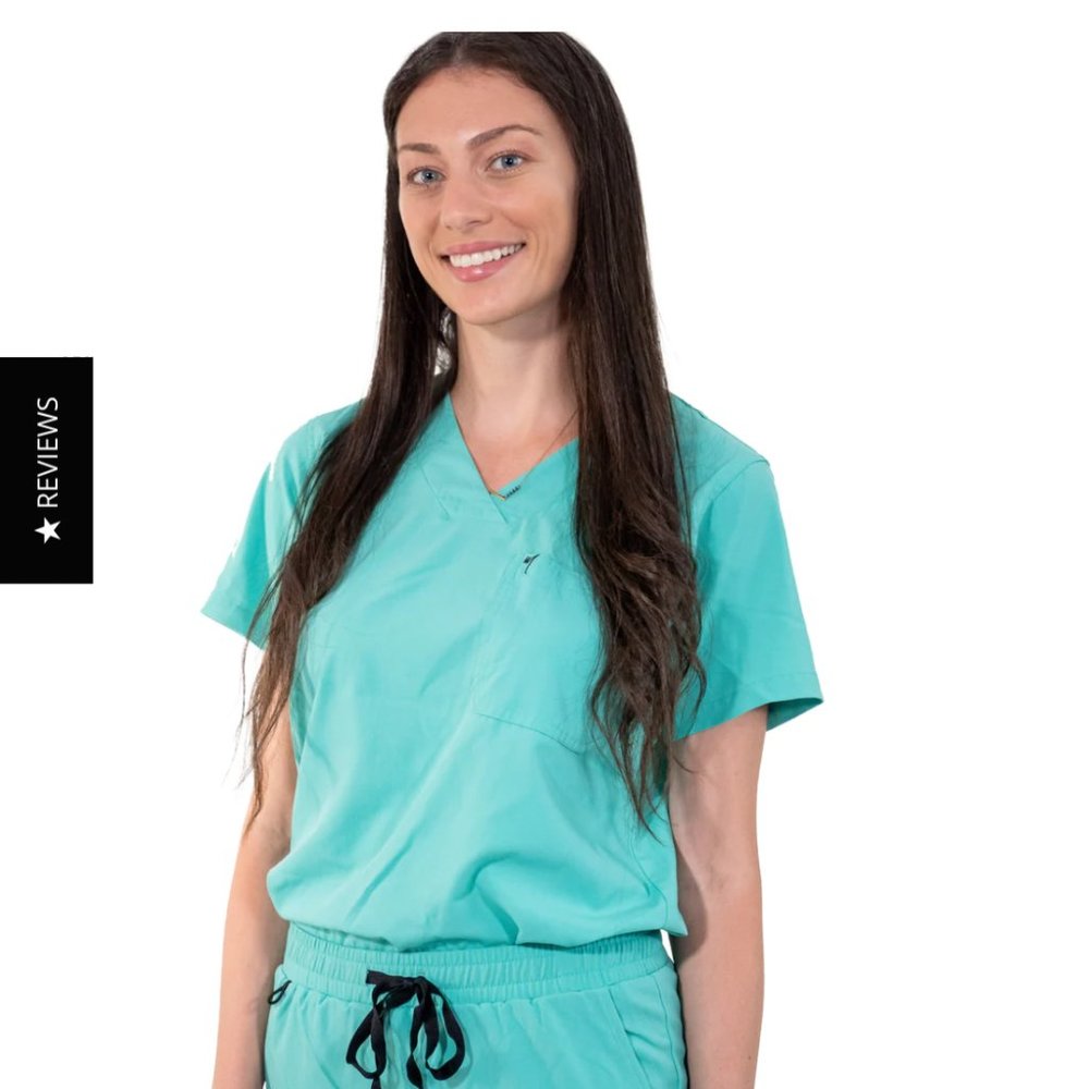 Women's Surgical Green Scrub Top